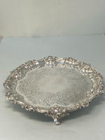 Load image into Gallery viewer, Antique Victorian Sterling Silver Salver
