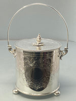 Load image into Gallery viewer, Antique Victorian Silver Plated Swing Handle Box
