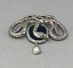 Load image into Gallery viewer, Silver Brooch with Snake Design
