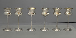 Antique Silver Set of Six Cups