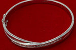 Load image into Gallery viewer, Silver and Cubic Zirconia Bangle
