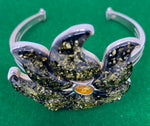 Load image into Gallery viewer, Silver and Green Amber Bangle
