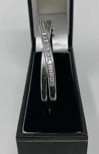 Silver and Cubic Zirconia Bangle