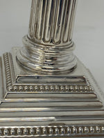 Load image into Gallery viewer, Silver Corinthian Column Candlesticks
