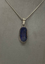 Load image into Gallery viewer, Druzy Stone Pendant on Silver Snake Chain

