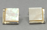 Load image into Gallery viewer, Silver and Mother of Pearl Cufflinks
