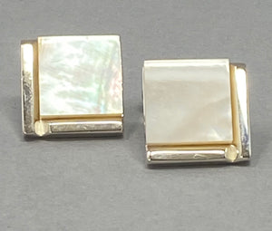 Silver and Mother of Pearl Cufflinks