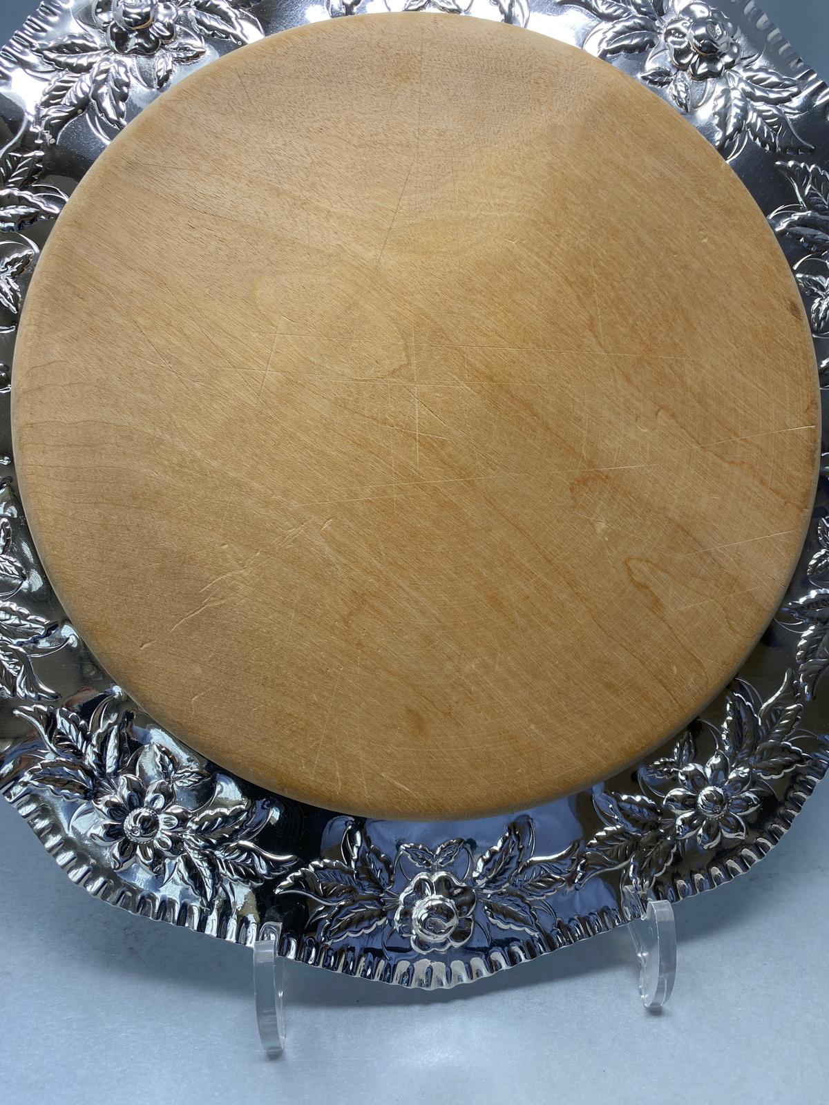 Antique Silver Plate Bread/Cheese Board