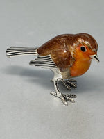 Load image into Gallery viewer, Sterling Silver and Enamel Robin
