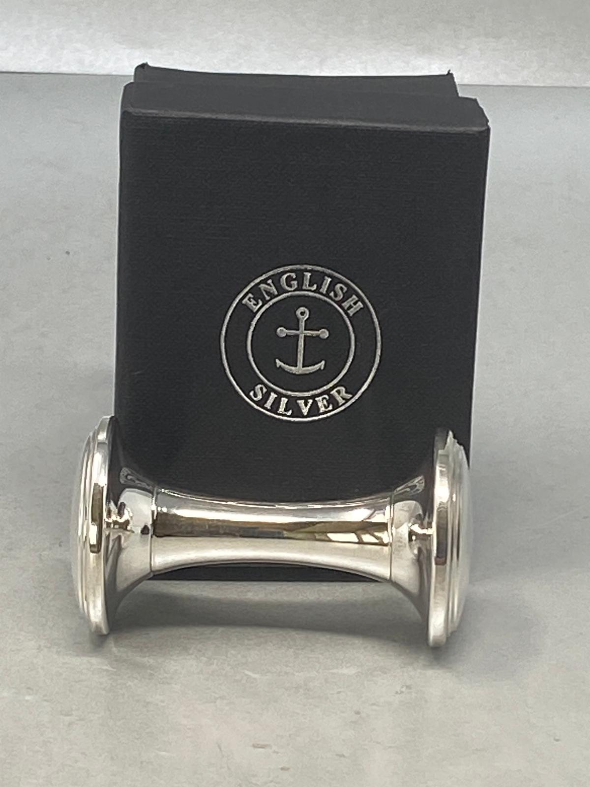Sterling Silver Baby Rattle - Hallmarked Birmingham 2015