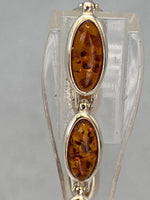 Load image into Gallery viewer, Sterling Silver and Amber Stone Bracelet

