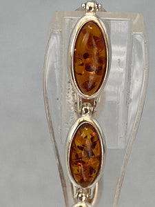 Sterling Silver and Amber Stone Bracelet