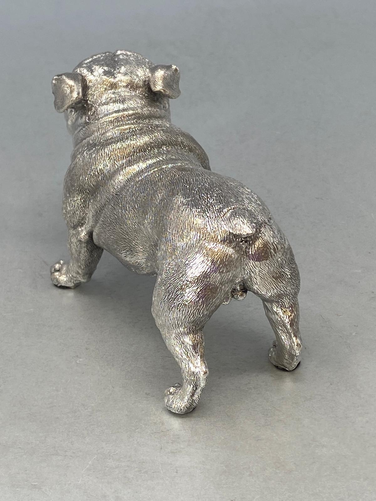 Sterling Silver Bulldog - full english - hallmark