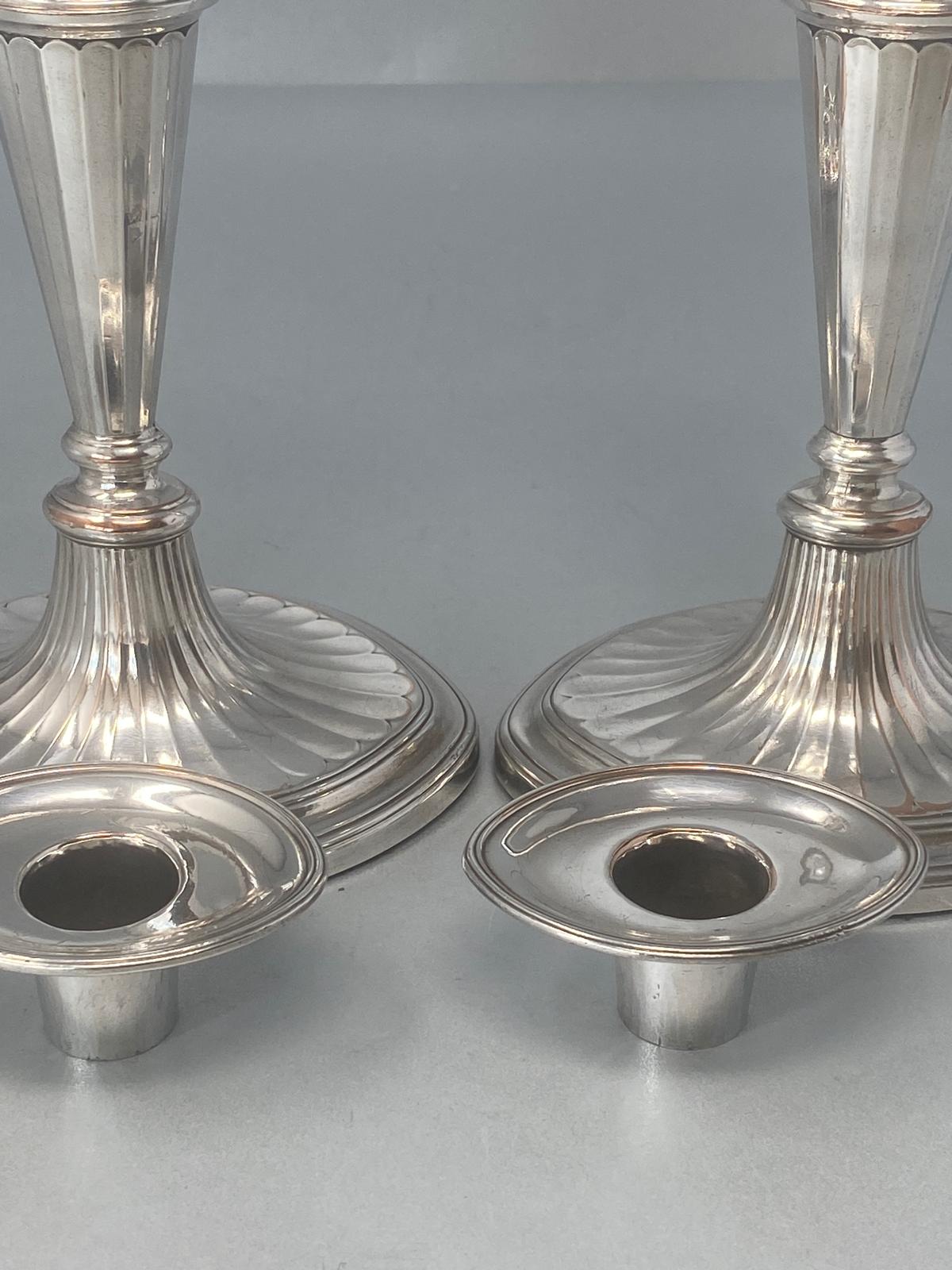 Pair of Antique Old Sheffield Candlesticks circa 1770
