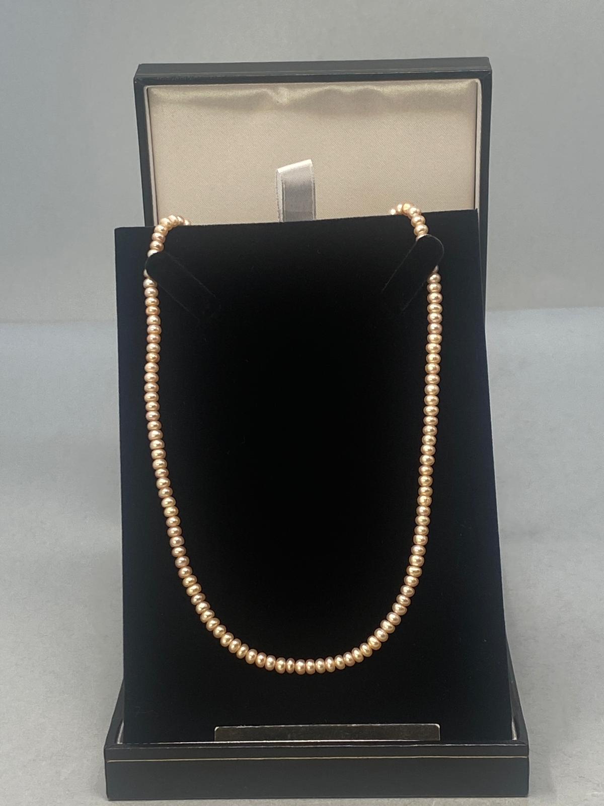 Sterling Silver & Pink Sea Pearl Necklace