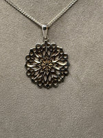 Load image into Gallery viewer, Silver Sunburst Necklace
