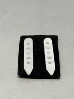 Load image into Gallery viewer, A pair of brand new sterling silver hallmarked Collar Stiffeners in a Pouch
