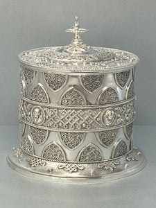 Antique Victorian Silver Plated Electro Type Box with Lid