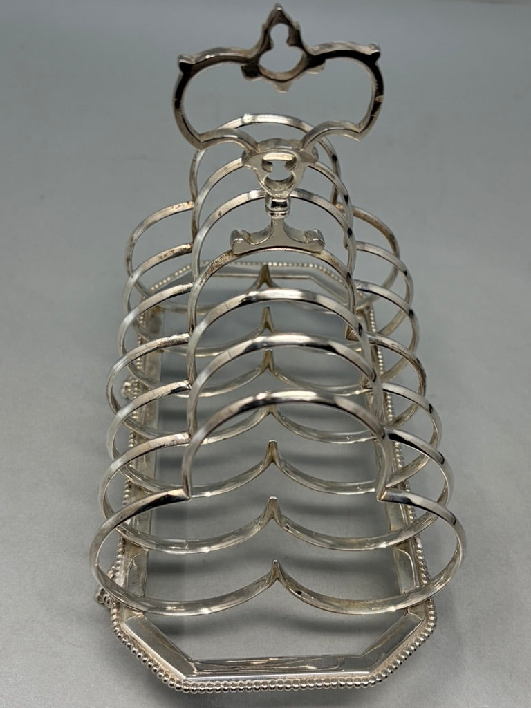 Antique Victorian Silver Plated 7 Bar Toast Rack