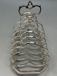 Antique Victorian Silver Plated 7 Bar Toast Rack