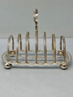 Load image into Gallery viewer, Antique Victorian Silver Plated Bead Pattern - 7 Bar Toast/Letter Rack
