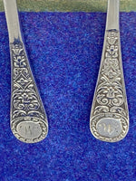 Load image into Gallery viewer, Antique Victorian Sterling Silver Childs Spoon &amp; Fork by Walker &amp; Hall
