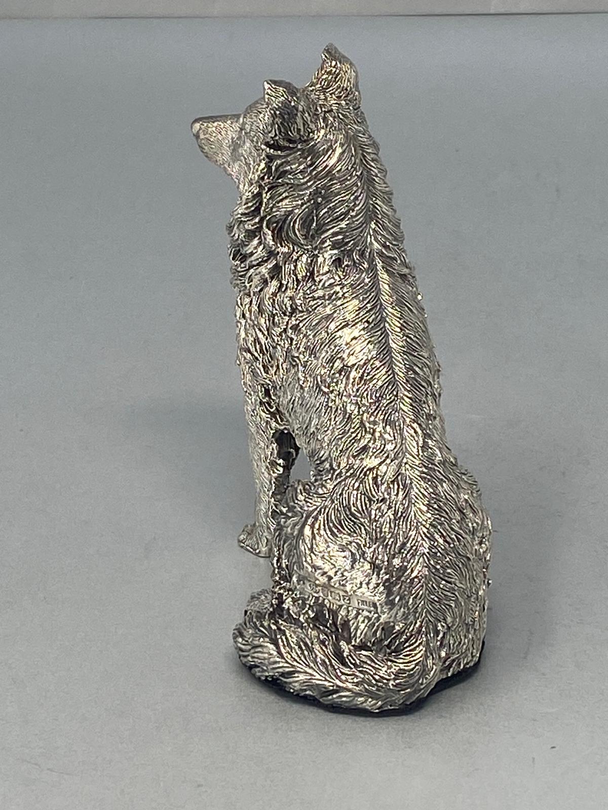 Sterling Silver border Collie Sheepdog Model
