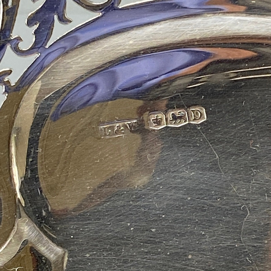 Sterling Silver Pierced Fruit/Cake Dish