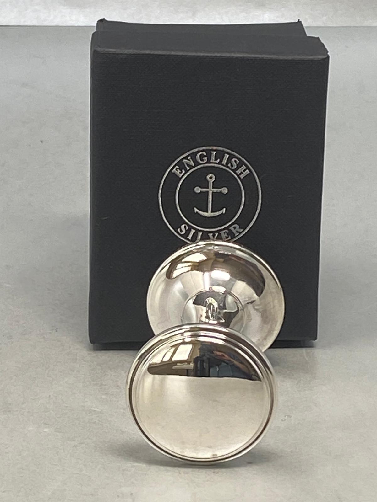 Sterling Silver Baby Rattle - Hallmarked Birmingham 2015
