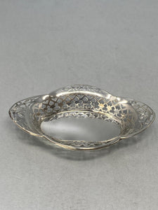 Oval Pierced Sterling Silver Shaped Dish