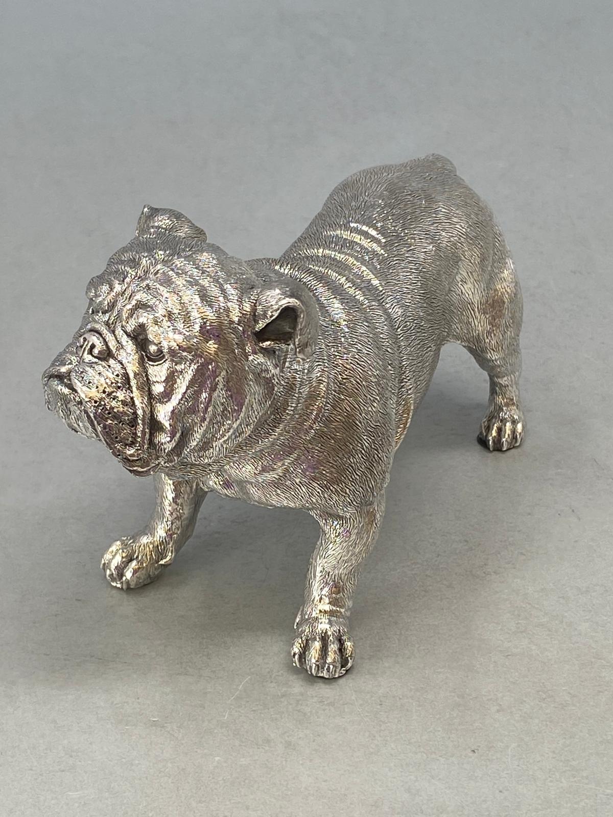 Sterling Silver Bulldog - full english - hallmark