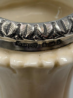 Load image into Gallery viewer, Antique Sterling Silver Rimmed Locke &amp; Co Worcester Vase
