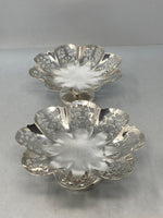 Load image into Gallery viewer, Pair of Antique Sterling Silver Shaped Dishes with Pierced Decoration made by E Viners
