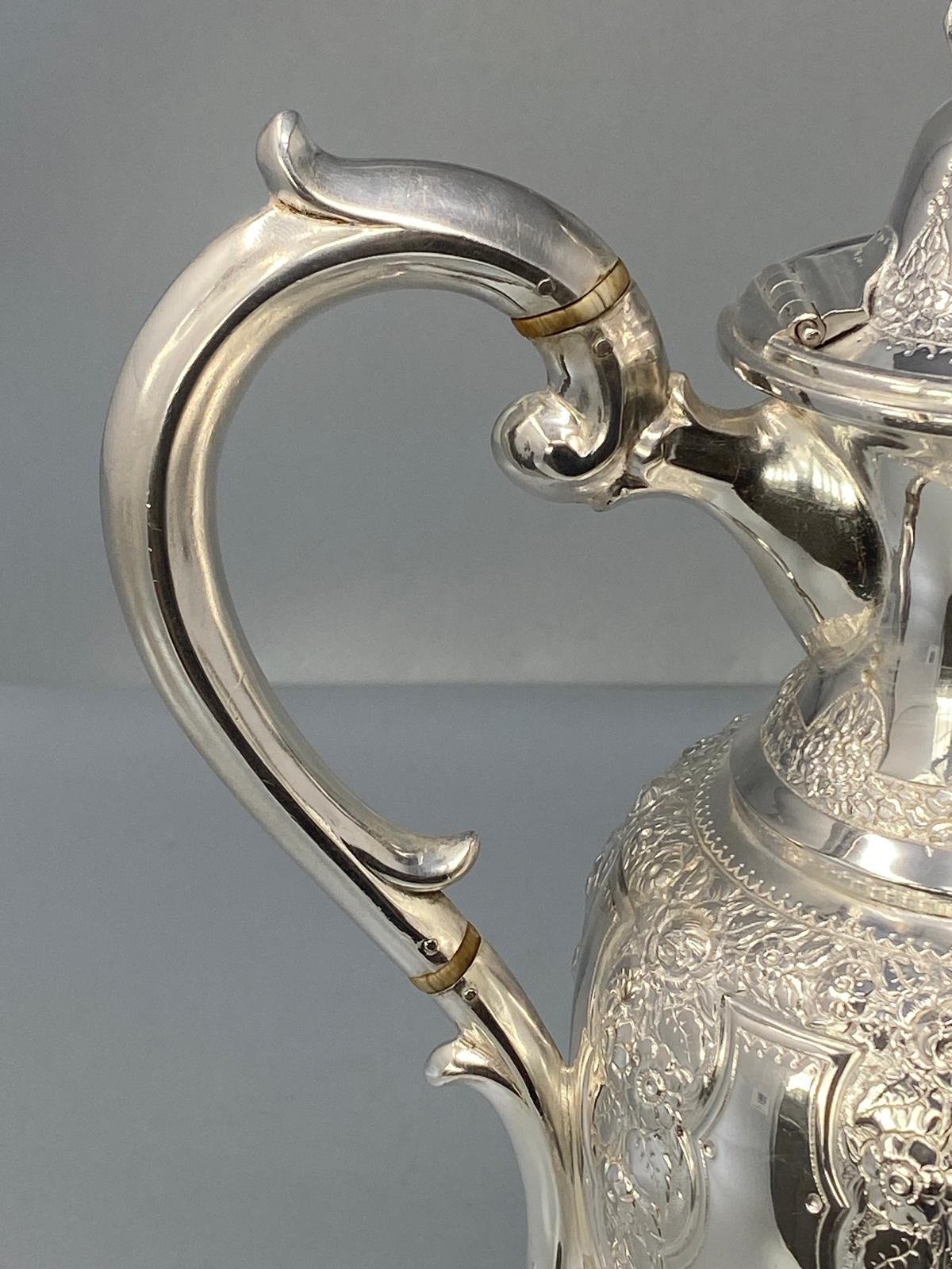 Antique Victorian Silver Plated Coffee Pot