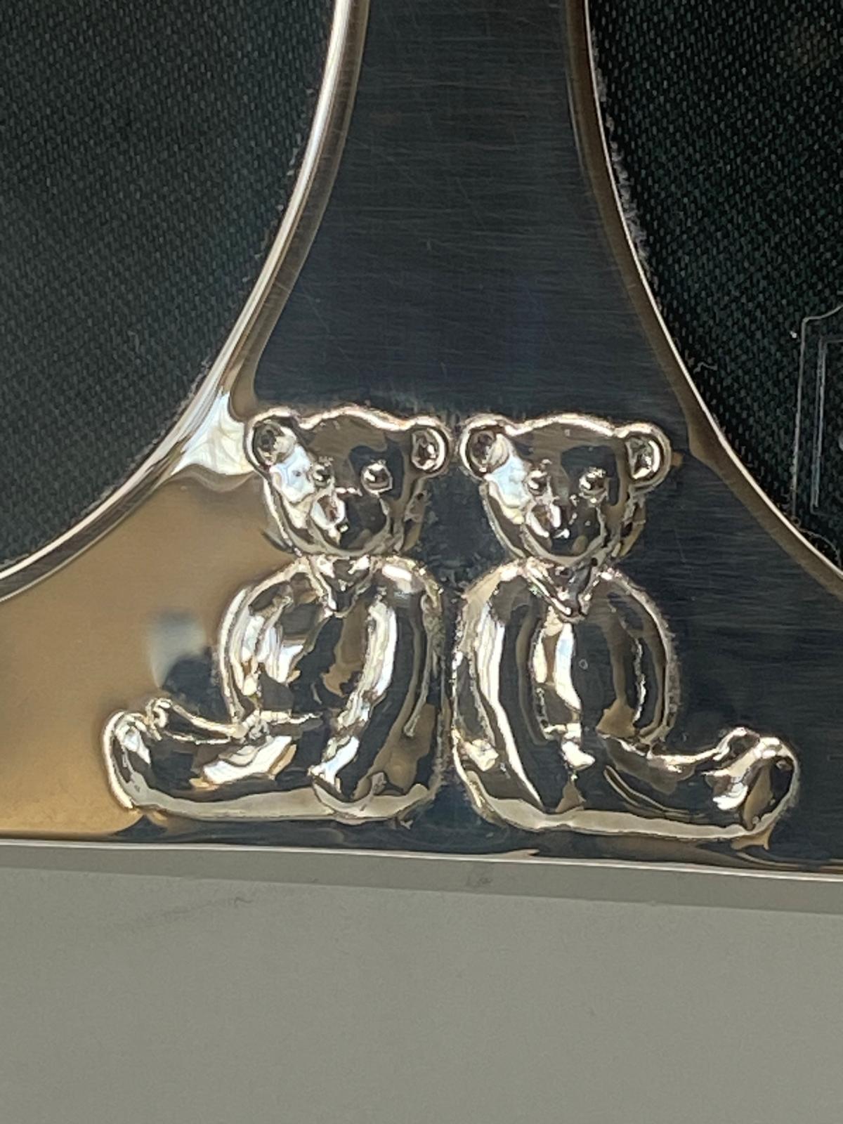 Sterling Silver Teddy Bear Photo Frame