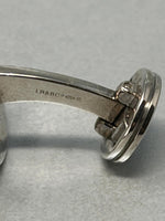 Load image into Gallery viewer, Sterling Silver and Resin Cufflinks - brand new grey and orange by LBB
