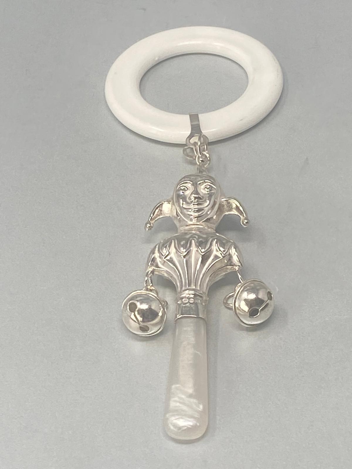 Sterling Silver Teething Ring &amp; Rattle