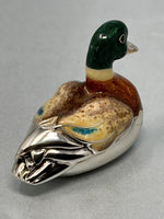 Load image into Gallery viewer, Sterling Silver &amp; Enamel Duck by Saturno
