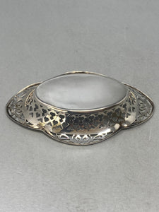 Oval Pierced Sterling Silver Shaped Dish