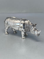 Load image into Gallery viewer, Sterling silver Rhino model - brand new - full english hallmark
