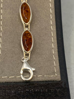 Load image into Gallery viewer, Sterling Silver and Amber Stone Bracelet
