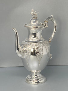 Antique Victorian Silver Plated Coffee Pot