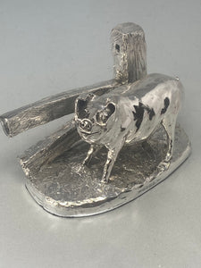 Sterling Silver Pig - fully Hallmarked