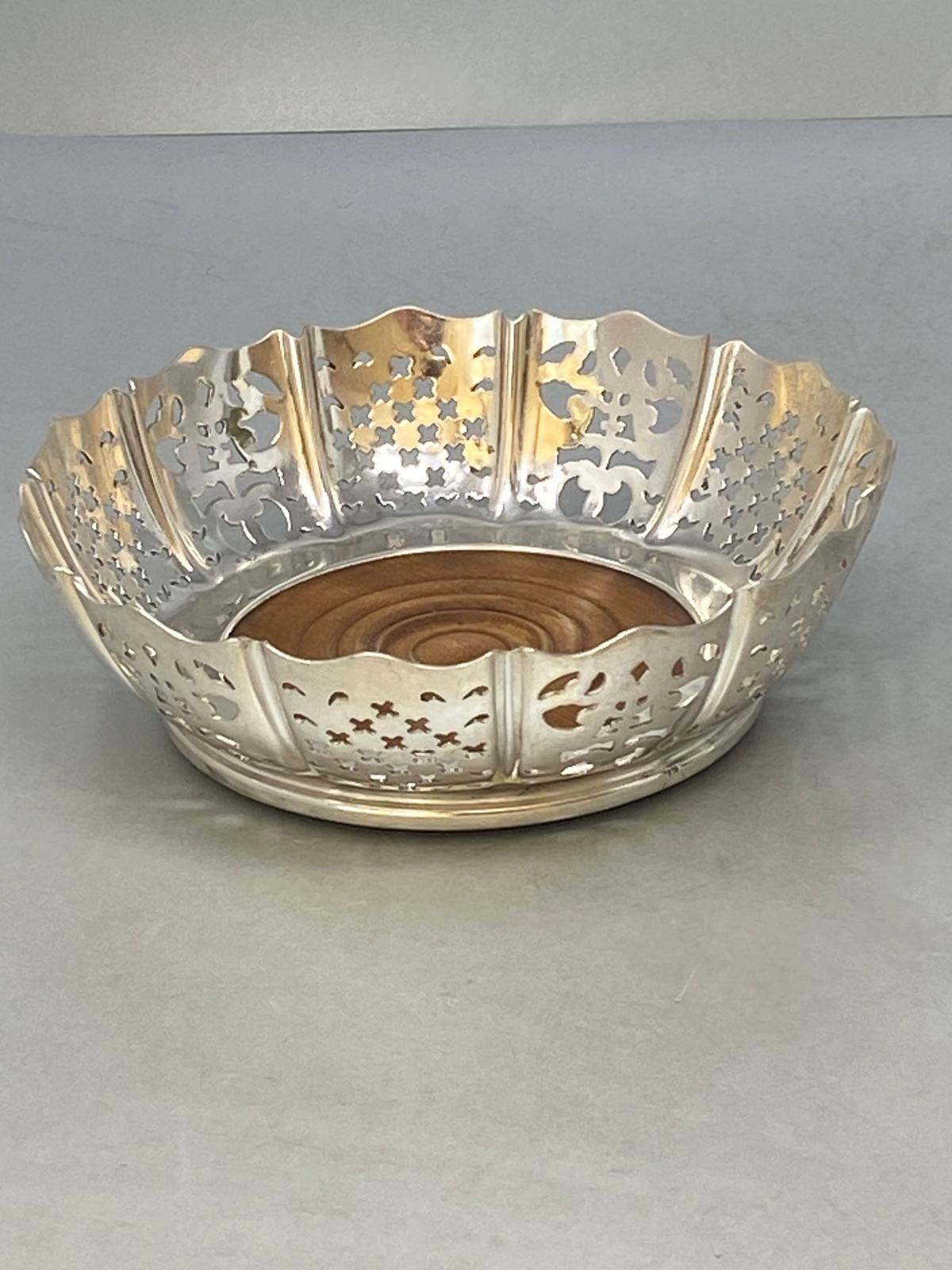 Antique victorian Silver Plated Wine/Champagne Coaster