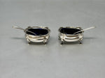 Load image into Gallery viewer, Sterling Silver Salts with Bristol Blue Liners
