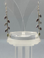 Load image into Gallery viewer, Sterling Silver Earrings with Amethyst, Garnet, Moonstone &amp; Peridor
