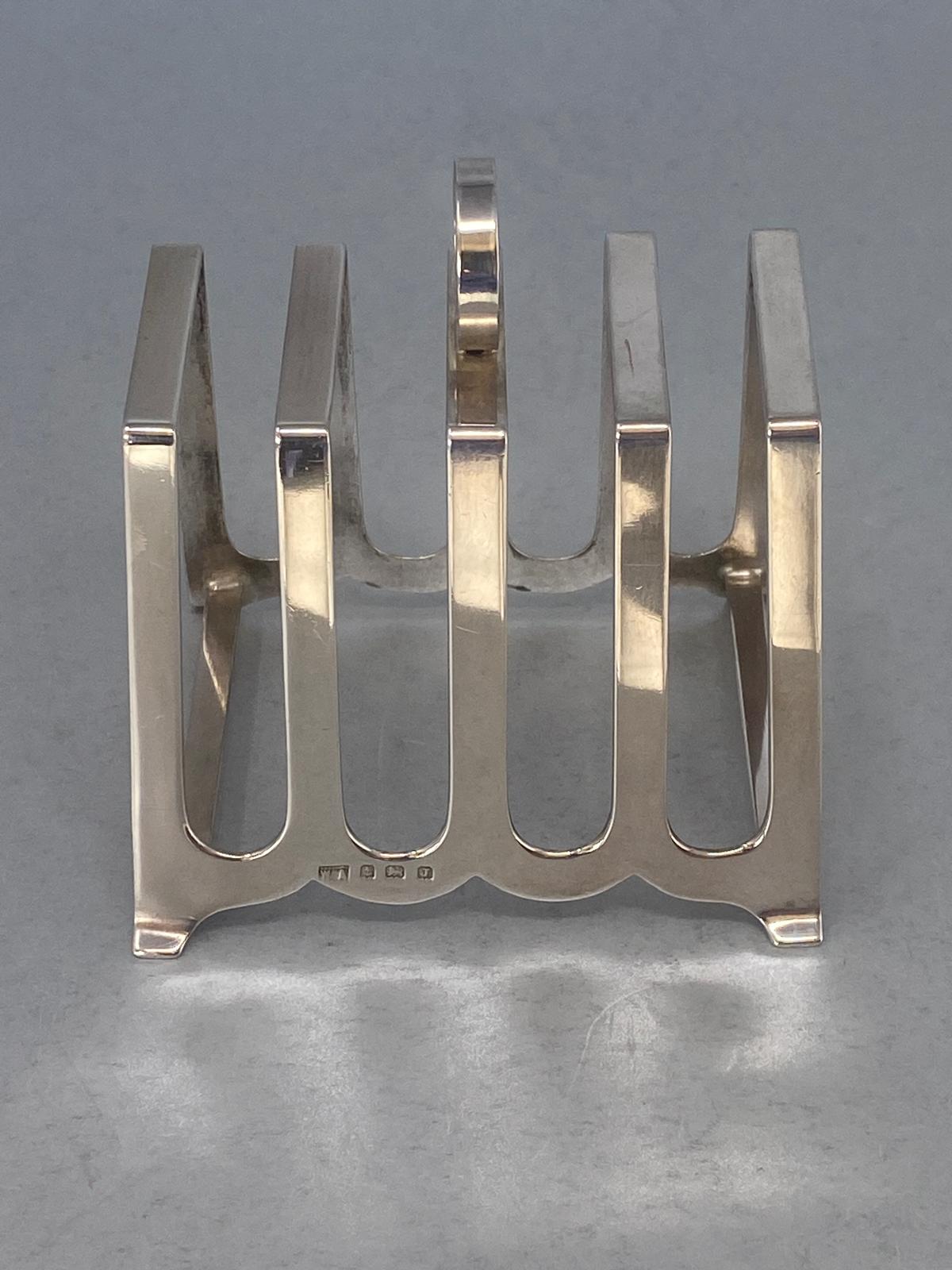 Sterling Silver 5 Bar Toast/Letter Rack by William Adams