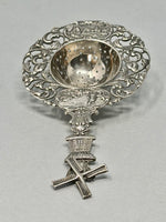 Load image into Gallery viewer, Antique Dutch Silver Tea Strainer /moving windmill handle

