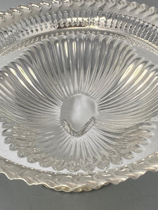 Antique Victorian Silver Plated Cake/Fruit Basket with Swing Handle