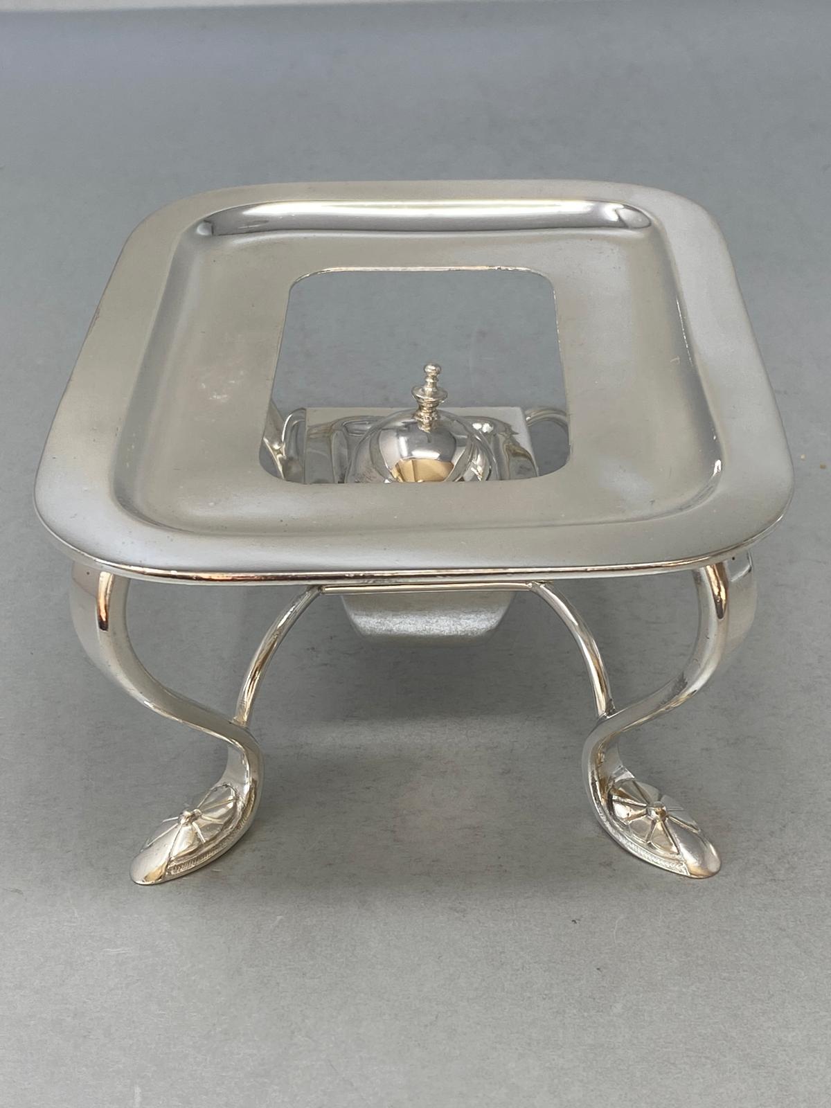 Antique Victorian Silver Plated Kettle/Teapot onStand with Lamp